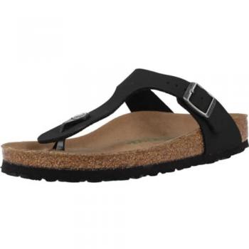 Sandalias Birkenstock Gizeh Vegan Ancho Estrecho Negro Marrón - Talla 36