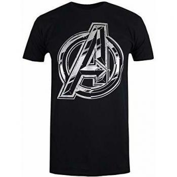 Marvel Logotipo de The Avengers Infinity Camiseta, Negro