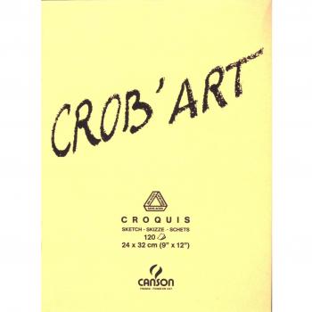 Canson Crob'Art - Cuaderno de 120 hojas, papel de grano poco pronunciado ligeramente ahuecado, 24 x 32 cm