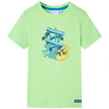 Camiseta infantil verde neón 140
