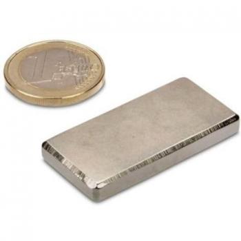 blockmagnet 40.0 x 20.0 x 5,0 mm N42 Níquel – mantiene 8,8 kg