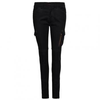 Pantalones Cargo Skinny Fit Negros para Mujer Superdry 26/28 Casual Lyocell