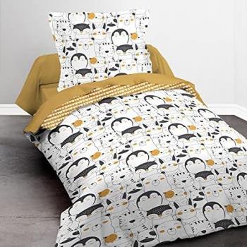 Parure de lit infantil 140x200 cm con funda nórdica y 1 funda de almohada 63x63 cm - Polyester First 1.7
