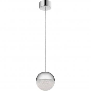 Lámpara Colgante LED Moonlit de Aluminio Cromo, Ø 20 cm, Esfera