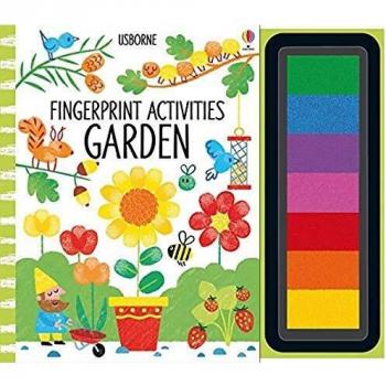 Libro de Actividades con Huellas Dactilares: Jardín Usborne