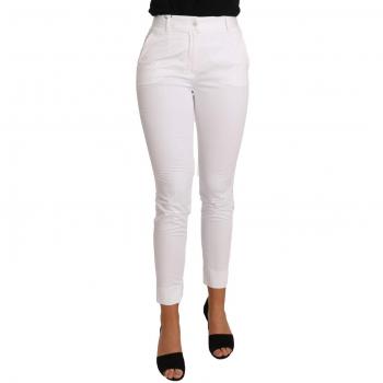 Dolce & Gabbana White Dress Pants Slim Skinny Pant - IT36 | XS