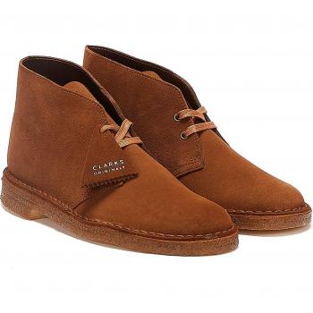 Clarks Originals Desert Trek Suede Cola Brown Men's Boots