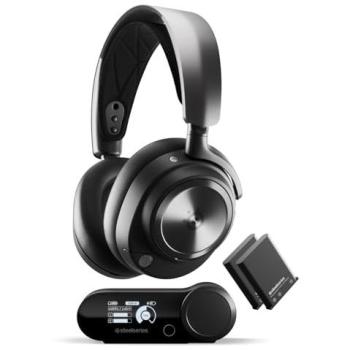 SteelSeries Arctis Nova Pro Wireless Multi-System Gaming Headset with Active Noise Cancellation and Premium Hi-Fi Drivers for PC, PS4/PS5, and Nintendo Switch - Black