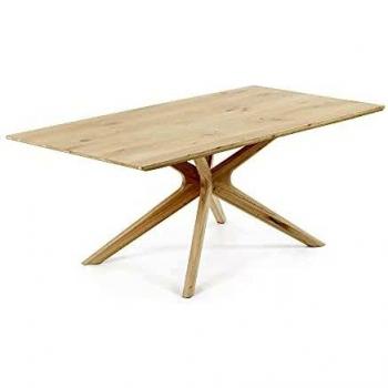 Kave Home - Mesa Armande 180 x 90 cm Madera Maciza de Roble
