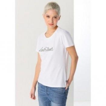 Camiseta 133028 blanco Lois Jeans - Diseño de Manga Corta para Mujer - Estilo Casual y Cómodo