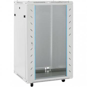 Rack de servidores 18U 19 con patas giratorias, clasificación IP20, dimensiones 60x60x100 cm, color gris y negro