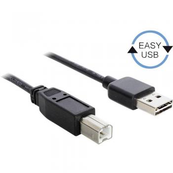 Cable DeLOCK USB 2.0 A - B de 1m en color Negro