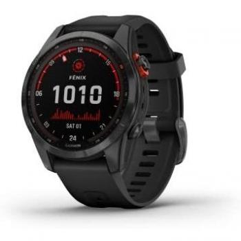 Garmin fēnix ​​7S Solar - Reloj GPS multideporte con carga solar, pantalla táctil, funciones superiores, frecuencia cardíaca, mapas y música, Negro
