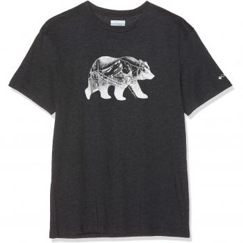 Columbia Baker Brook Camiseta de Manga Corta, Hombre, Black, M