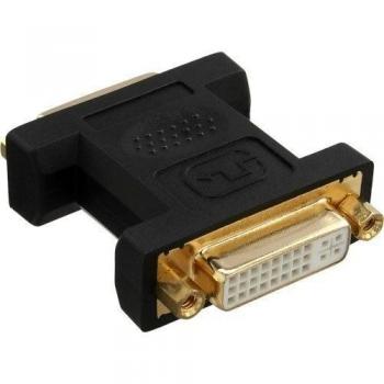 Adaptador DVI-I InLine® 24+5 Digital y Analógico, Conexión Macho a Macho, Dorado