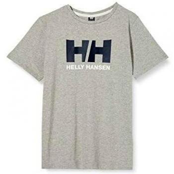 Helly Hansen Logo T-Shirt Camiseta, Infantil, Gris, 12