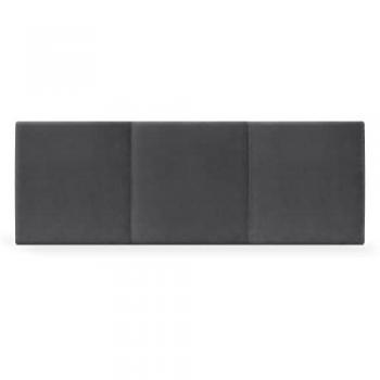 Cabecero de Terciopelo Acolchado Modular de Alta Gama Moderno y Sofisticado para Cama en Dormitorio (Terciopelo Gris Oscuro, 135x50cm)