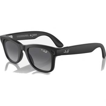 Ray-Ban Meta Wayfarer RW4006 Smart Glasses - Matte Black, Polarised Gradient Graphite, Unisex
