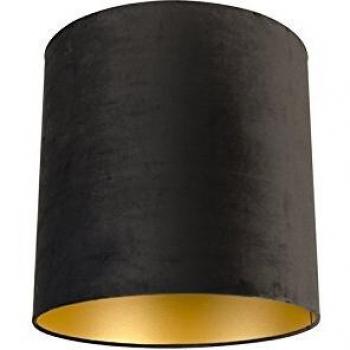 Pantalla de terciopelo negro con interior dorado 40x40x40
