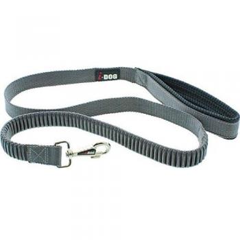 Correa elástica para perros I-DOG 120 cm Color Gris Confort