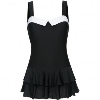 Pussy Deluxe Bañador Lovely Collar Mujer Bañador Negro 3XL 80% poliéster, 20% elastán
