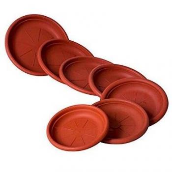 SATURNIA 8096575 8096575-Plato macetas 39 x 5,5 cm, Marrón, 40x40x6 cm
