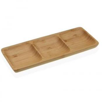 Bandeja de Aperitivos Versa Bambú 10 x 2 x 26 cm