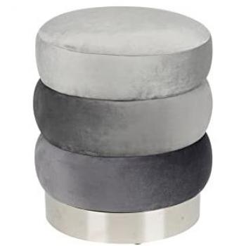 Puff Velvet con Base de Metal 40x40x43 cm - Diseño Elegante y Alta Calidad