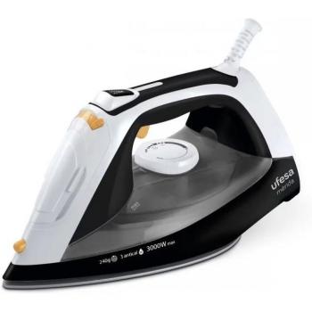 Ufesa PV3650 Mérida Plancha de Vapor 3000W, 45g/min, Golpe de Vapor 240g, Sistema Antical, Función Antigoteo, Negro