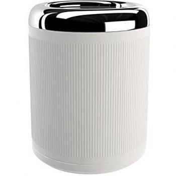 EQUILIBRIUM PAPELERA CIRCLE BLANCO BRILLO-BRONCE