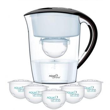 Aqua Optima Minerva Plus - Jarra con 5 filtros de agua para 60 días, paquete de 10 meses