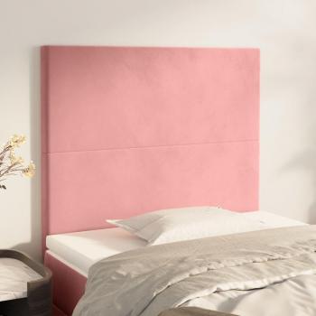 Cabeceros de terciopelo rosa - Set de 2 unidades
