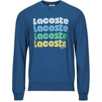 Lacoste Sudadera de Hombre con Estampado de Efecto Lavado en Degradé y Jersey SH7504