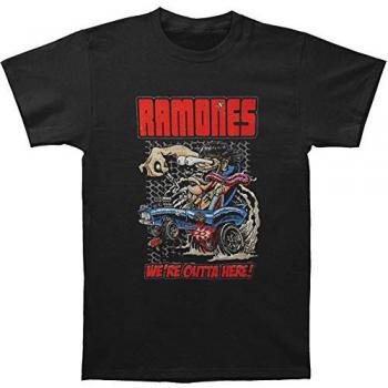 Ramones Men's Outta Here Black T-Shirt - ROCK OFF XL