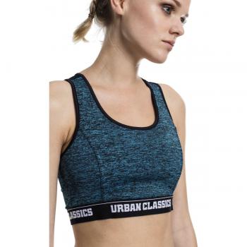 Urban Classics Ladies Active Melange Sport-Top Logo Bra Sport-BH, Sujetador deportivo Mujer, Multicolor
