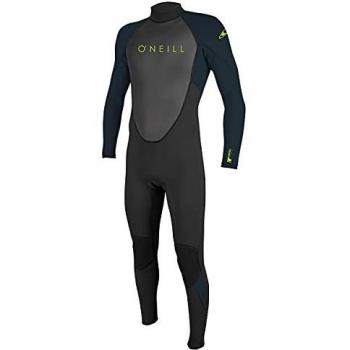 Traje de Neopreno O'Neill Reactor II 3/2 Back Zip Full para Niños, Negro/Pizarra, Talla 11-12 años