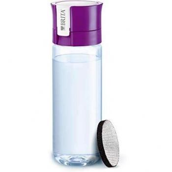 Brita Fill&Go - Botella de Agua filtrada DE 0,6 l con 1 Filtro MicroDisc, Color Lila