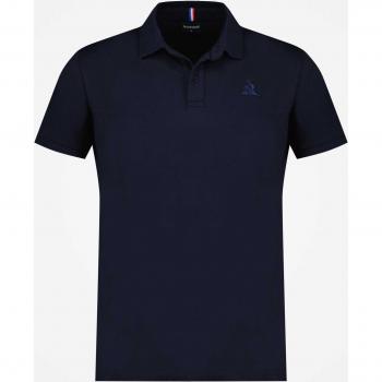 Le Coq Sportif Men's Essentials Short Sleeve Polo Shirt N°2 in Blue XS