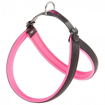 Ferplast Arnes Agila Fluo 9 Rosa - Arnés para perros, color rosa flúor, tamaño 9, ajustable, ligero y resistente, ideal para paseos cómodos