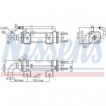 Enfriador de recirculación de gases de escape NISSENS 989435