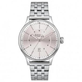 Reloj BREIL Classy Masculino Plata Movimiento Solo Tempo - 3 Cuarzos Lancette y Pulsera de Acero Plateado EW0644