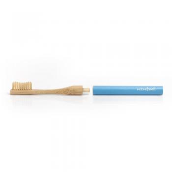 Naturbrush Cepillo de Dientes Azul con Cabezal Intercambiable de Bambú