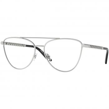 Versace VE1296 1000 Armazones para Mujer Plateadas, Lentes Recetados Para Mujer Silver, Gafas Recetadas para Mujer Plateadas