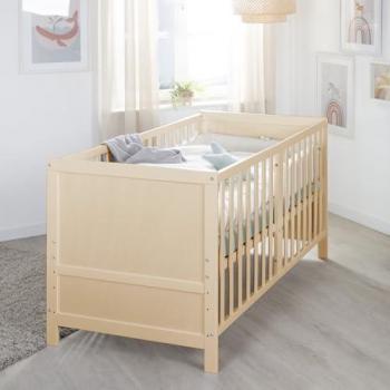 Cuna Evolutiva Roba EASY SLEEP 70 x 140 cm - Madera Natural, Incluye Piezas de Transformación y Altura Ajustable