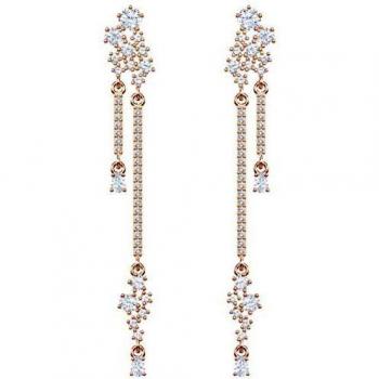 Swarovski 5486635 Pendiente Colgantes de Mujer con Acero Inoxidable, Rosa