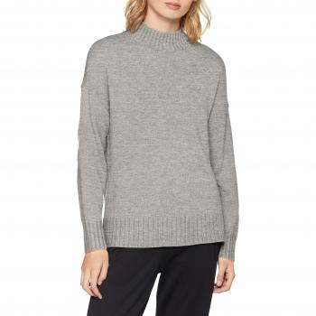 SELECTED FEMME Slfkaluka LS Knit Highneck B, suéter para Mujer, Gris