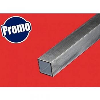 Tubo cuadrado de aluminio 50x50 mm, largo 3 metros, grosor 4 mm