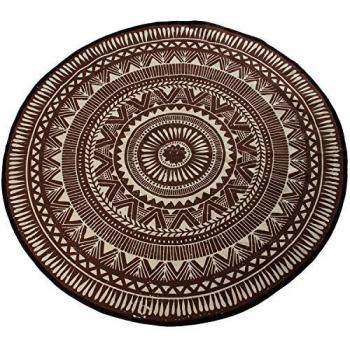 Alfombra Alexandra House Living Marrón Textil Circular 120 cm Algodón Impresa Envío Gratis Península