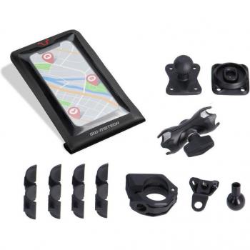 Soporte Universal para Smartphone de Moto con Drybag y Brazo de 2 para Manillar/Espejo SW-Motech
