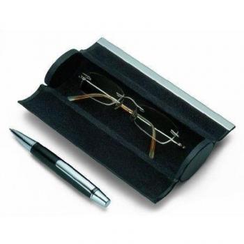 Philippi Design Giorgio Gafas Estuche para gafas o lápices, de cuero auténtico negro 128039